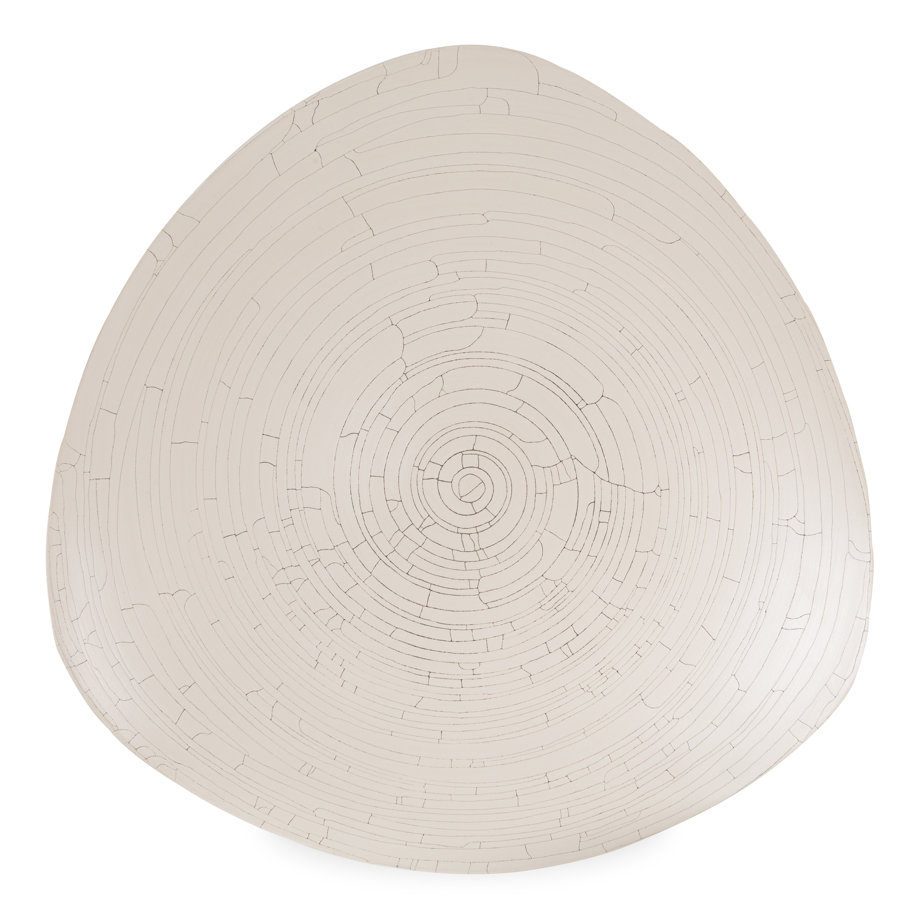 Handmade Crackle Glaze Ceramic Triangolo Platter - Elegant Serving Dish for Appetizers, Cheese & Charcuterie | Perfect for Dinner Parties, Weddings & Home Decor
