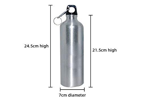 60pcs 750ml Silver Aluminum Sublimation Water Bottles - Blank Sports Drink Bottles for Custom Printing, Gym, Hiking & Outdoor Activities