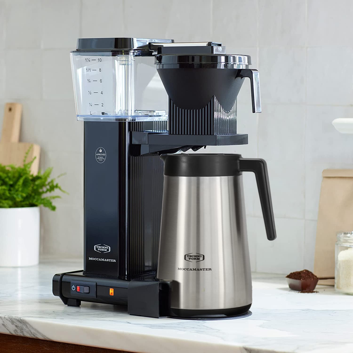 Technivorm Moccamaster 79314 KBGT 10-Cup Thermal Coffee Maker with 40oz Black Carafe - Perfect for Home, Office & Entertaining