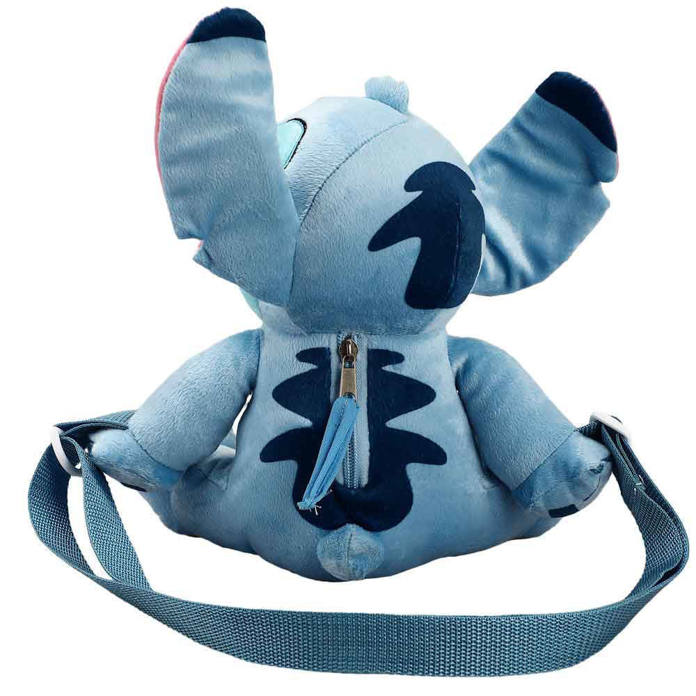 Disney Stitch Plush Stuffed Animal Crossbody Backpack for Women & Girls - Cute Kawaii Lilo & Stitch Cosplay Accessory for School, Travel, and Disney Parks