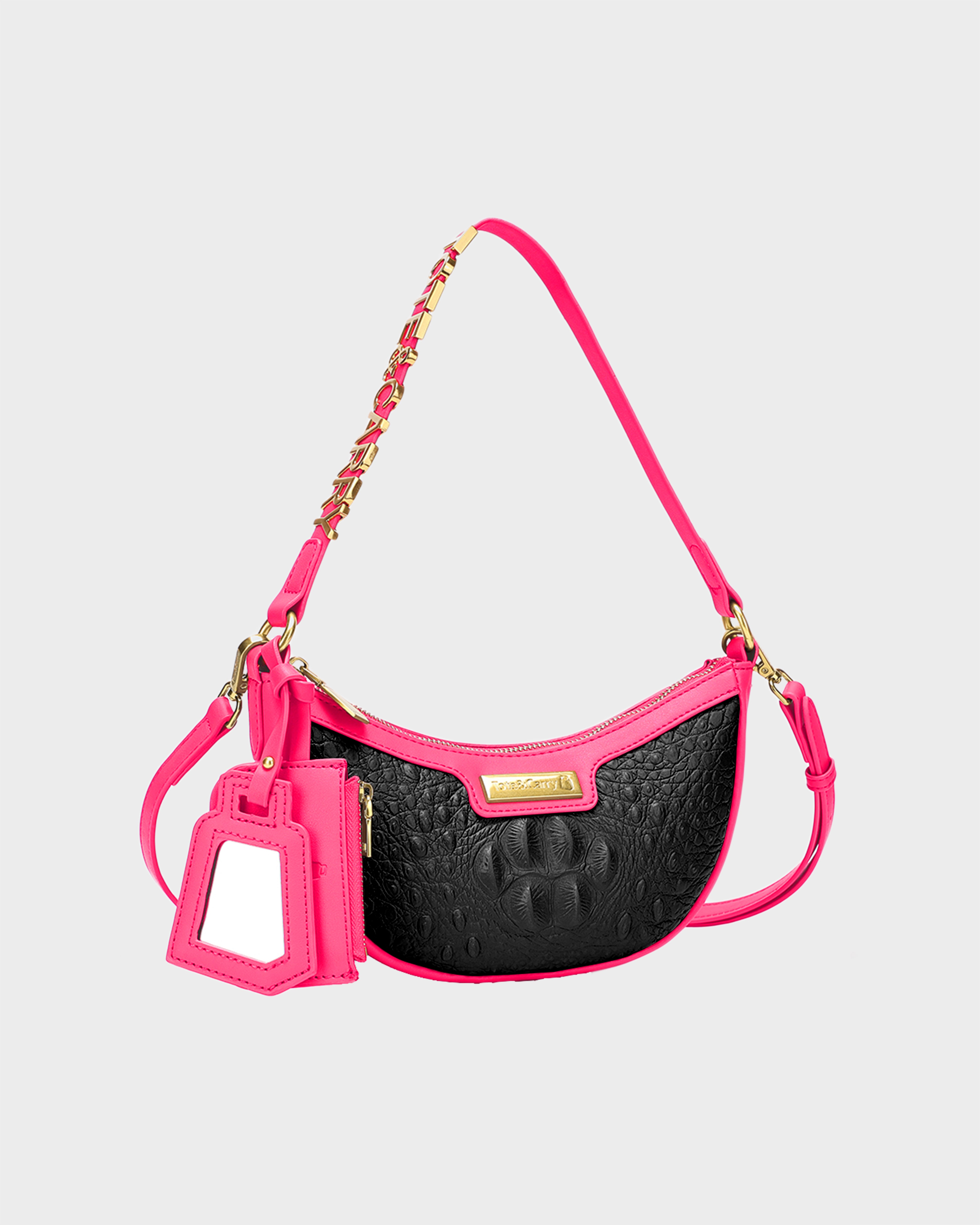 Stylish Cutie Shoulder Purse for Women - Trendy Crossbody Bag in Black & Pink Colors | Perfect for Daily Use, Shopping, Travel & Casual Outings