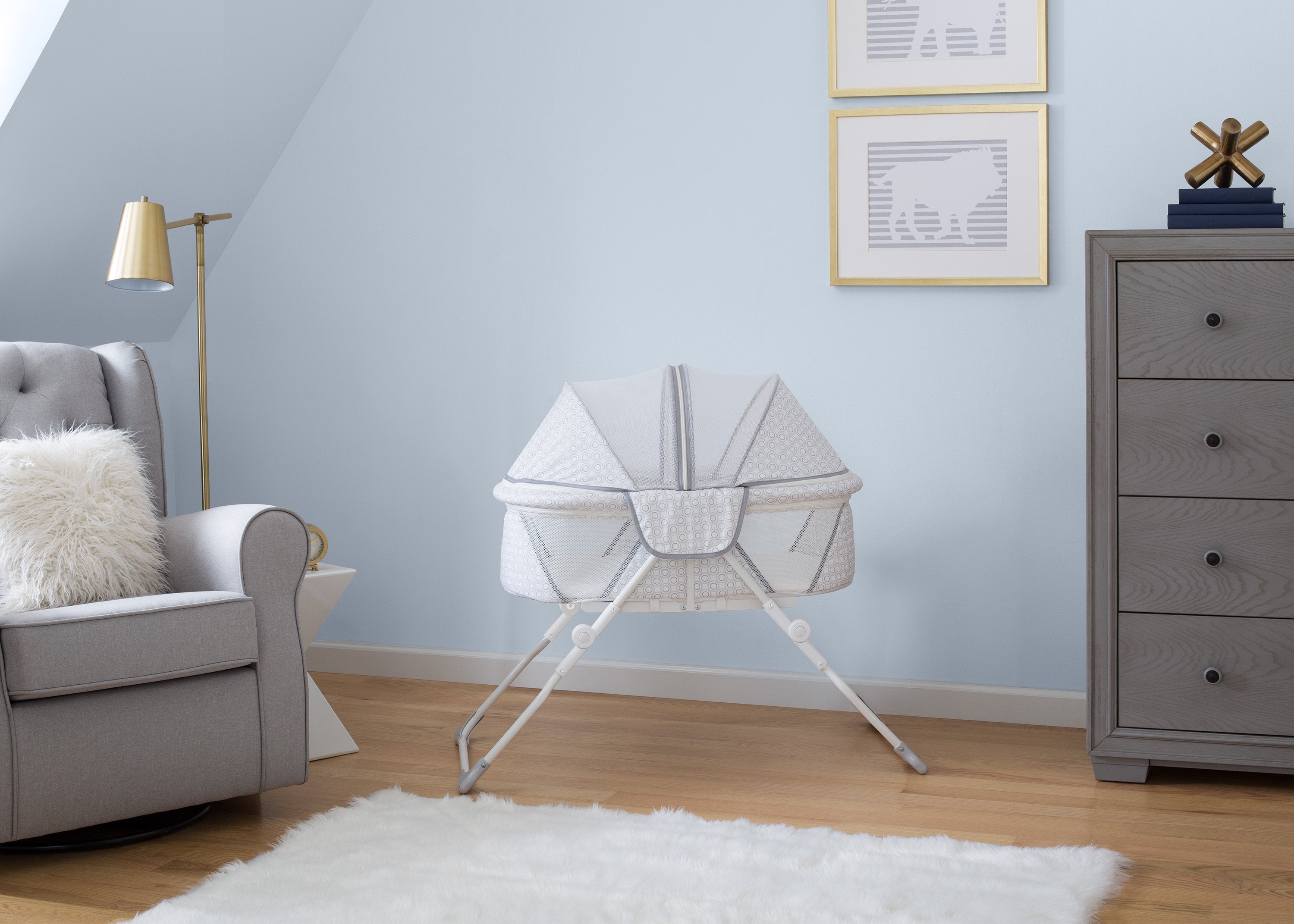 EZ Fold Ultra Compact Travel Bassinet - Portable Baby Crib for Newborns & Infants - Perfect for Airplane, Car, and Hotel Use
