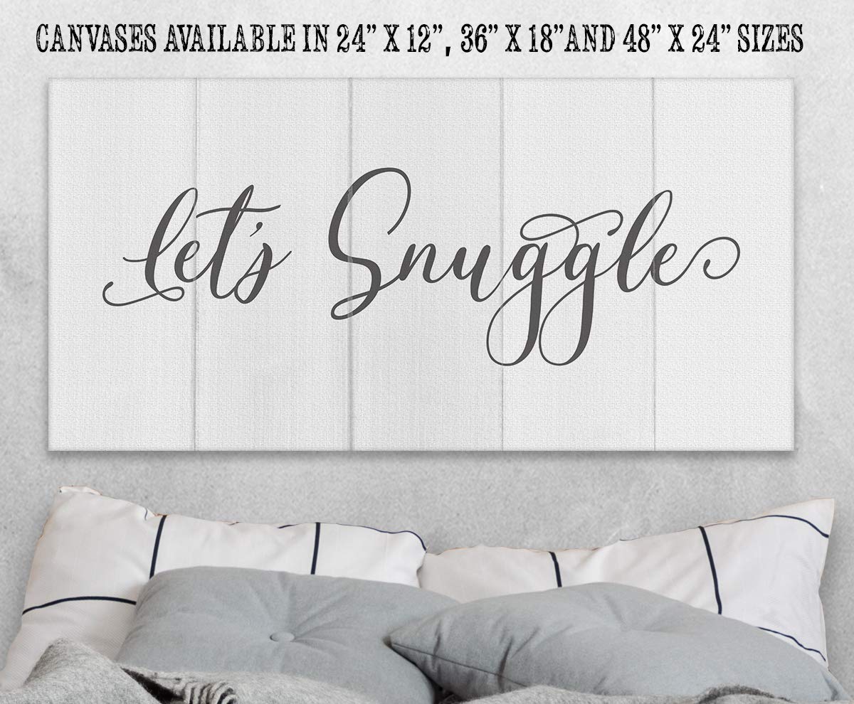 Minimalist Bedroom Wall Art - Romantic Couples Decor for Above Bed, Cuddle Sign, Perfect Wedding & Housewarming Gift, White & Grey 18x36 Unframed Poster - Ideal for New Home Decor, Bedroom Makeover & Cozy Couple Spaces