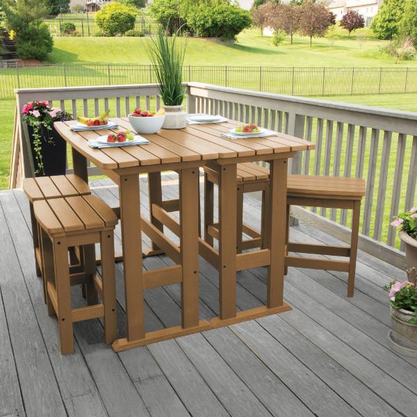 Lehigh 6-Piece Counter Height Balcony Patio Set - Outdoor Dining & Relaxing Furniture for Small Spaces