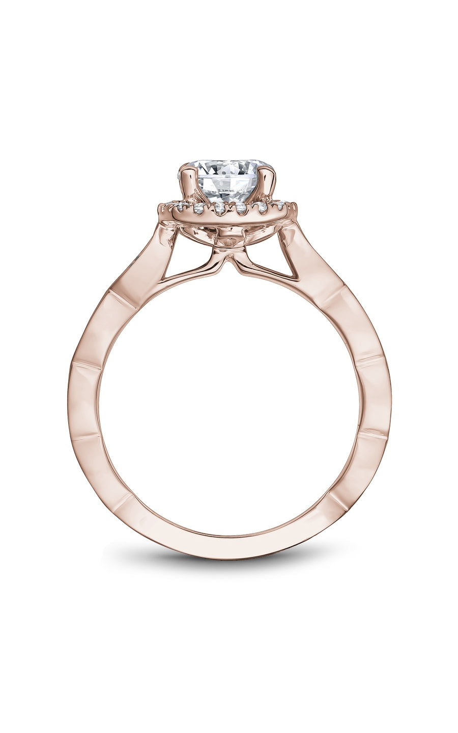 Noam Carver Bridal Engagement Ring R056 01RA - Elegant Solitaire Diamond Ring for Women, 14K White Gold Wedding Band, Perfect for Proposals, Anniversaries & Romantic Occasions