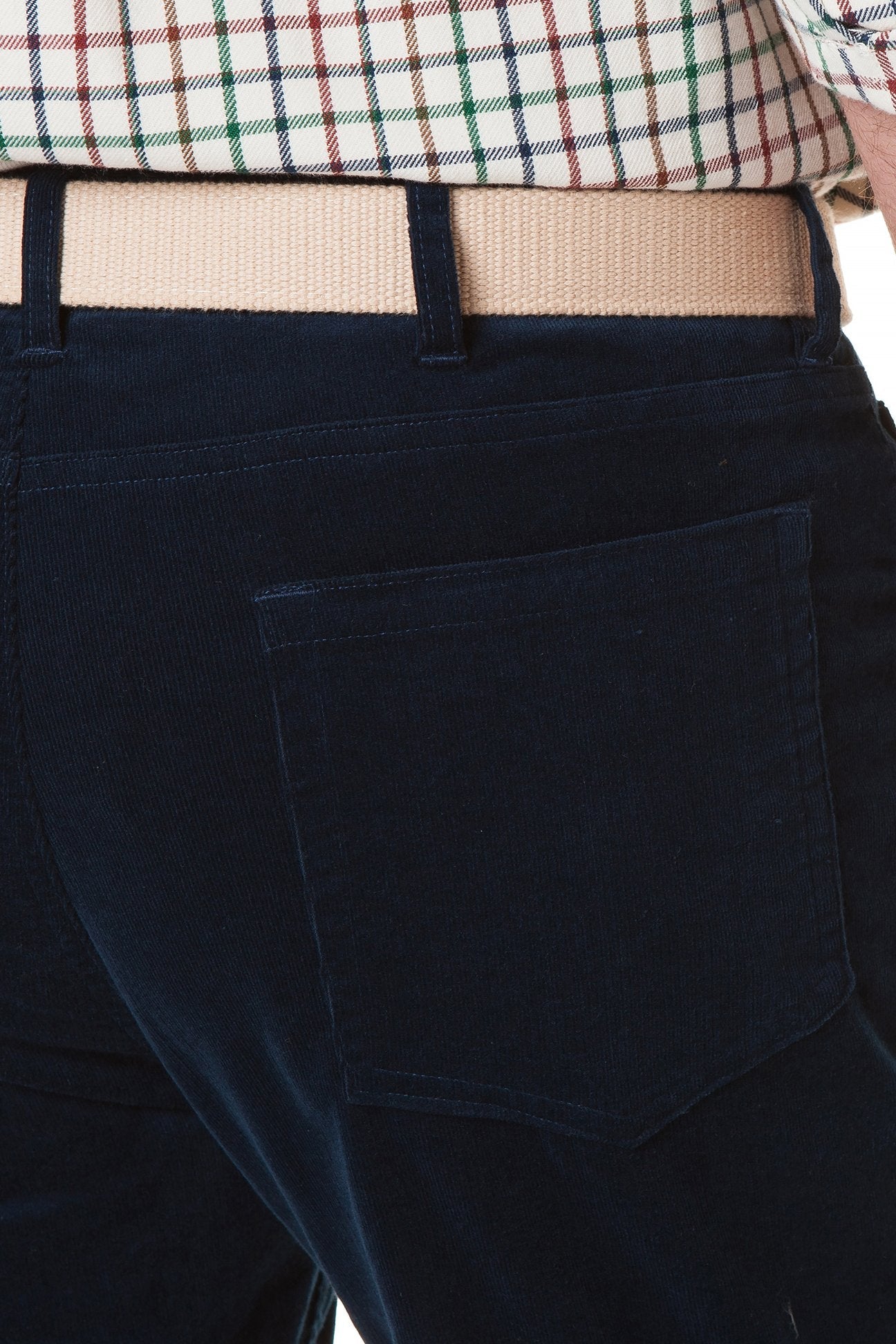 Wayfarer 5 Pocket Stretch Corduroy Pants for Men - Nantucket Navy | Comfortable Casual Wear for Work & Outdoor Activities