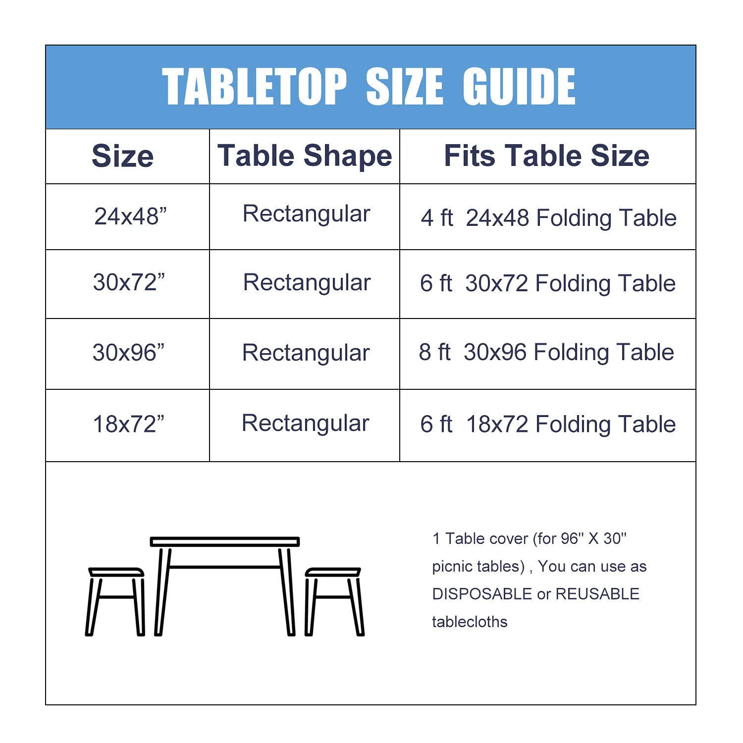 Fitable Black and White Checkered Tablecloth - 30x96 Inch Waterproof Vinyl Picnic Table Cover with Elastic & Flannel Backing - Rectangle Outdoor Tablecloth for 8 Foot Folding Tables - Perfect for BBQs, Picnics, Parties and Outdoor Dining