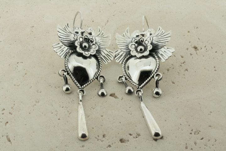 Love Birds with Flower & Heart Drop Earrings - Romantic Dangle Earrings for Women - Perfect for Valentine's Day, Anniversary & Date Night Gifts