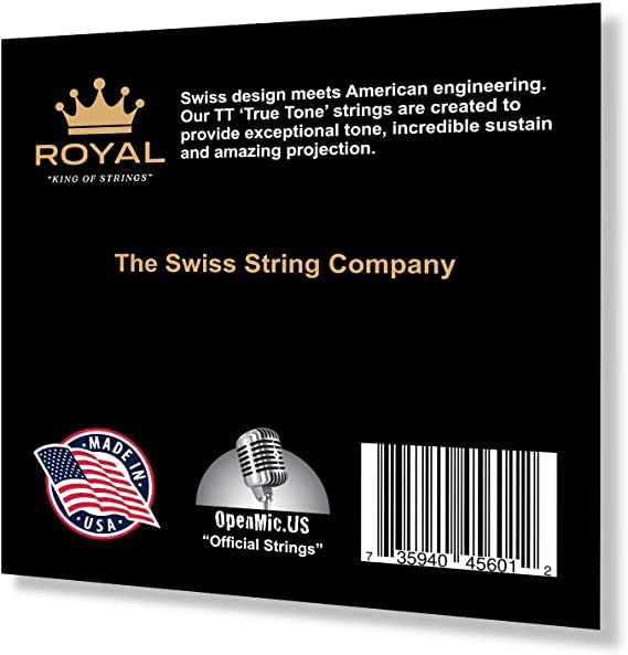Royal Guitar Strings Light Acoustic Guitar Strings - 92/8 Phosphor Bronze, 6 String Set (12-54 Gauge) | Swiss Designed & American Made for Smooth Playability | 2 Pack | Perfect for Beginners, Professionals & Live Performances