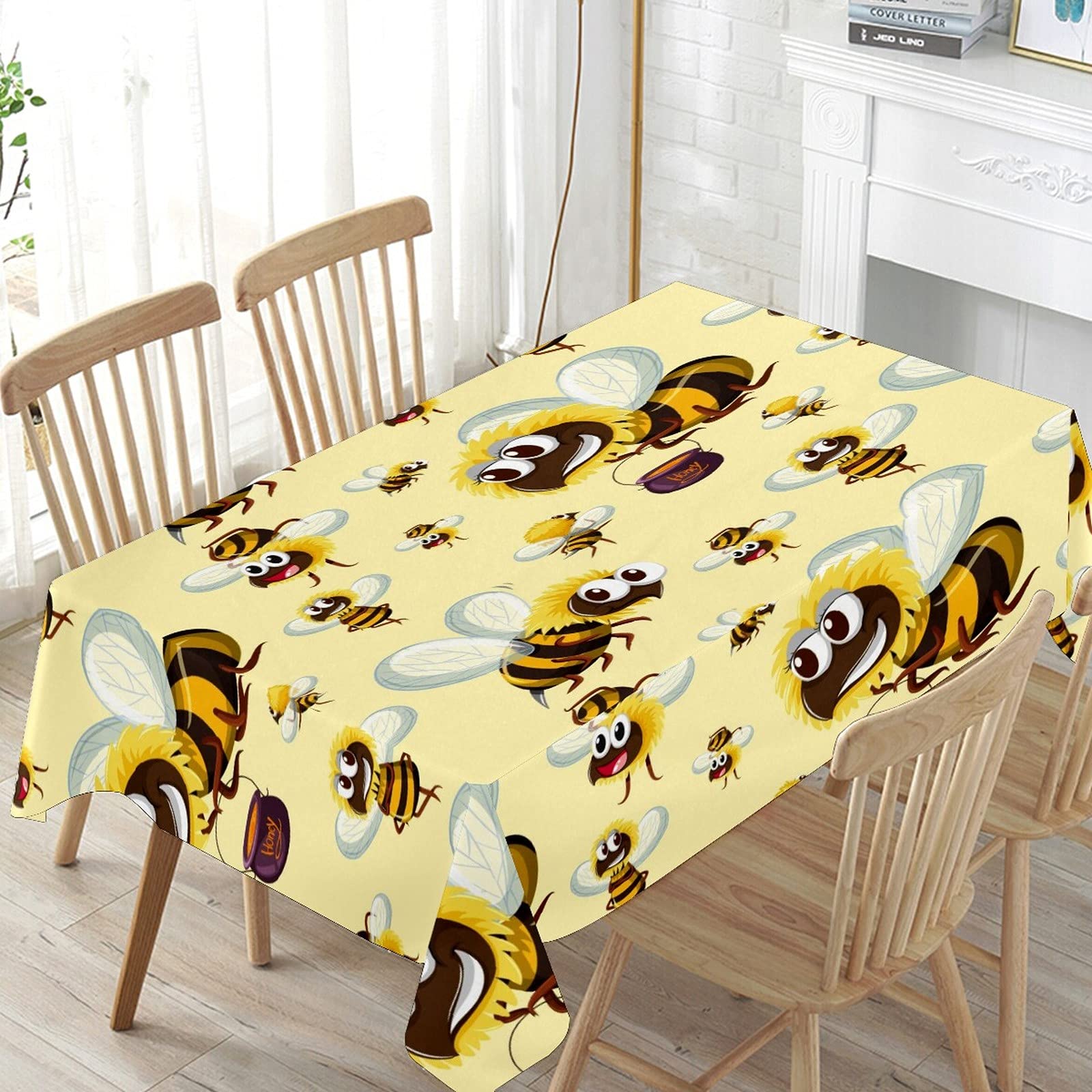 Cartoon Bumble Bee Polyester Tablecloth - 120