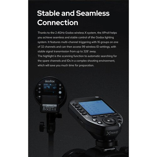 Godox XPro II TTL Wireless Flash Trigger for FUJIFILM Cameras - Compatible with X-T4, X-T3, X-Pro3 | Professional Off-Camera Flash System for Studio & Outdoor Photography