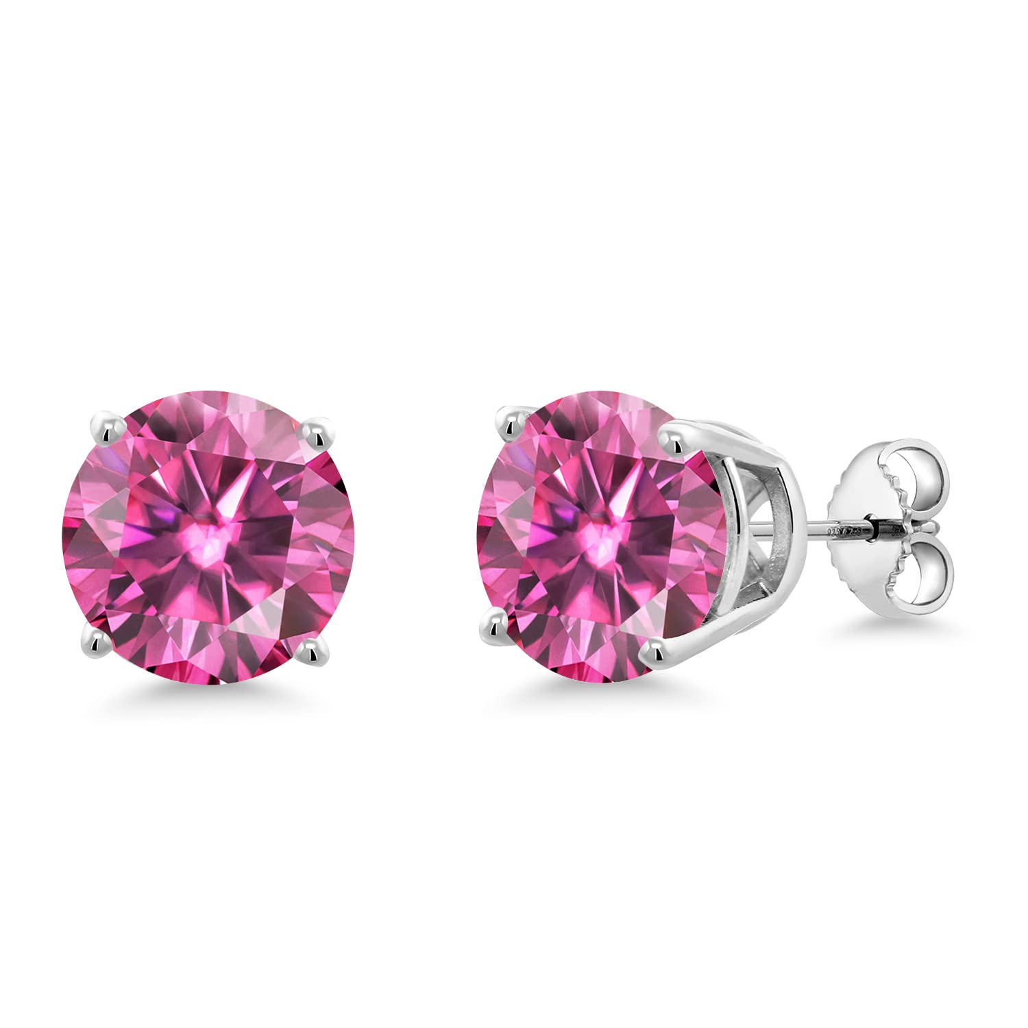 Gem Stone King 10MM Round Gemstone Birthstone Stud Earrings for Women & Men | 925 Sterling Silver Fine Jewelry | Perfect Gift for Her, Mom, Wife, Birthday, Anniversary | Elegant Everyday Wear & Special Occasions