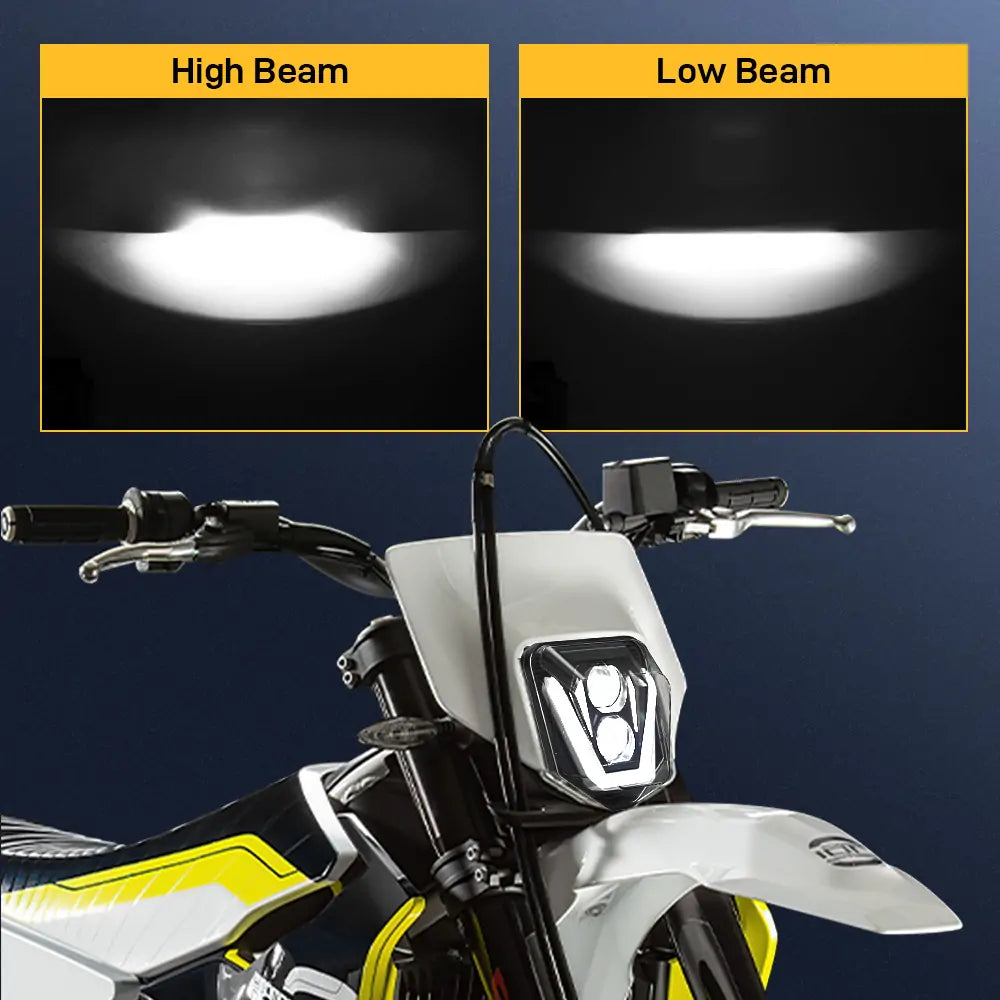 HUSQVARNA 300TE LED Headlight Assembly with White DRL - High Performance Motorcycle Headlight for Off-Road & Night Riding