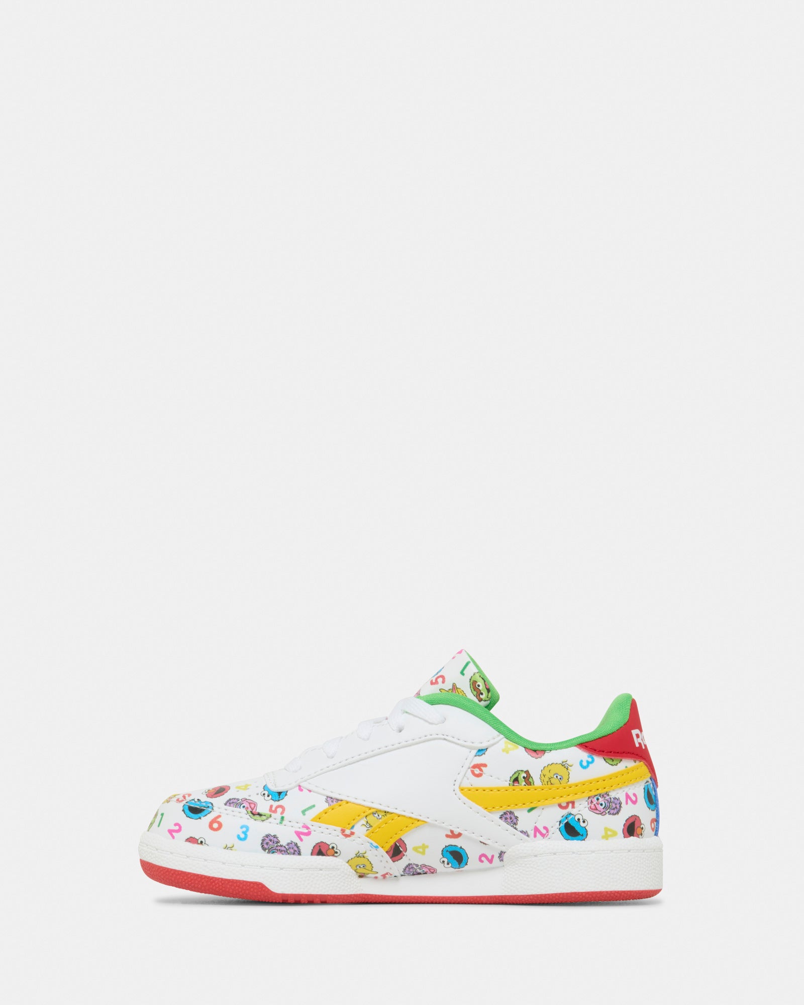 Sesame Street Club C Revenge Sneakers - White, Green & Yellow Colorway | Comfortable & Stylish Kids Shoes for School, Play & Everyday Wear