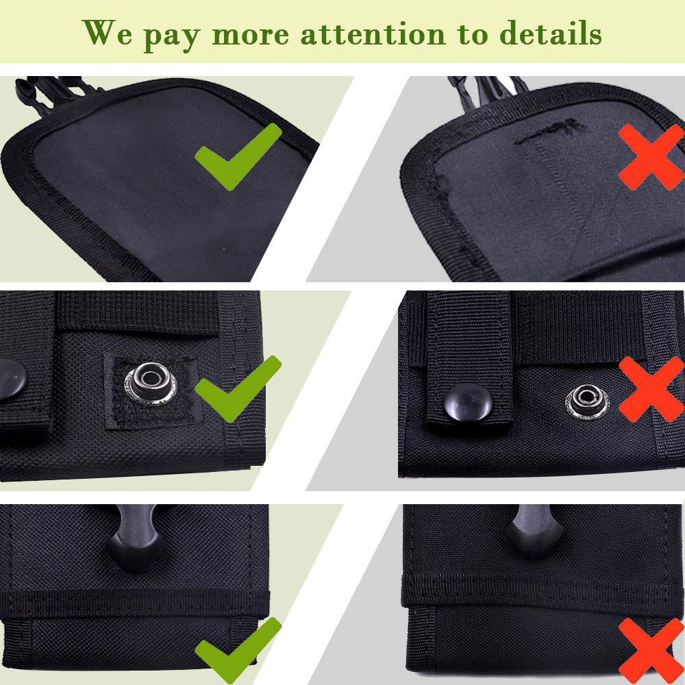 Tactical MOLLE Phone Pouch for iPhone 16 Pro Max/15/14/13 & Samsung Galaxy S25 Ultra/S24/S23 & Pixel 9 - Military Waist Holster with Belt Clip, D-Ring & Secure Buckle - Perfect for Outdoor Activities, Hiking, Camping and Tactical Gear