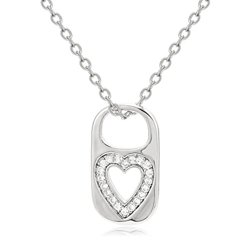 K-Silver Heart Soda Tab Necklace