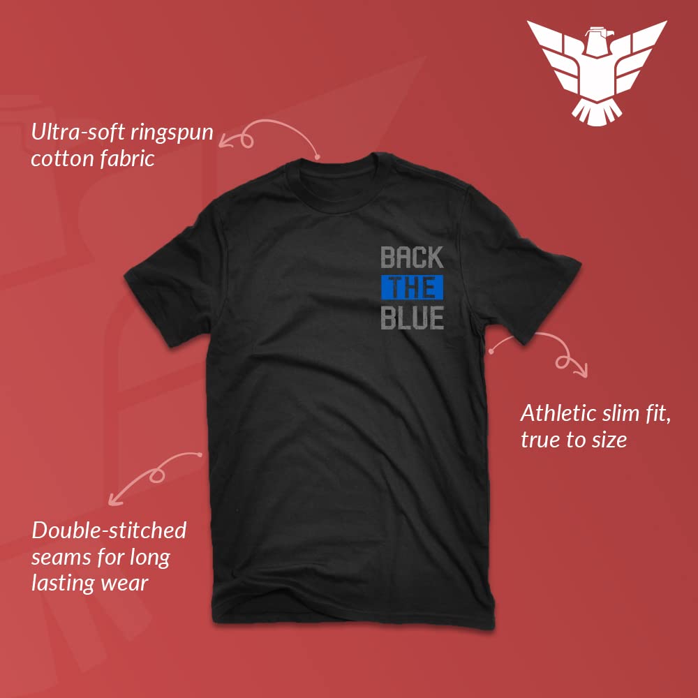 Back The Blue Thin Blue Line American Flag Police Lives Matter T-Shirt - Support Law Enforcement with Patriotic Apparel for Everyday Wear & Events