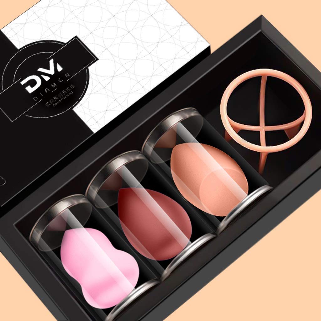 3 Pack Wet & Dry Makeup Sponge Set - Beauty Blender for Foundation, Liquid, Cream & Loose Powder - Multi-Colored Cosmetic Blenders (Color B) - Perfect for Professional Makeup Application & Travel