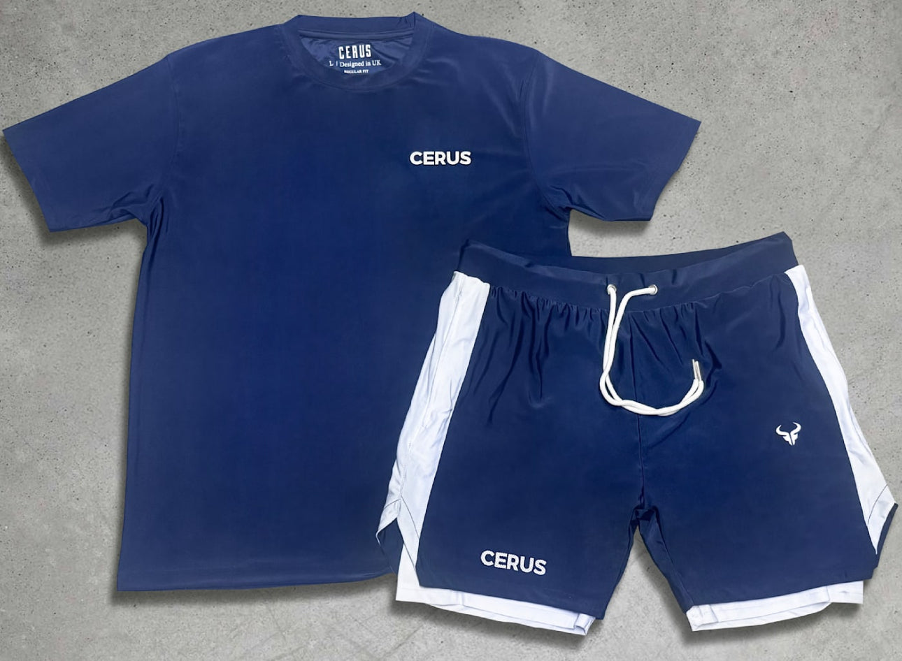 Cerus Navy Vita Men's T-Shirt - Premium Cotton Comfort Fit Casual Tee for Everyday Wear, Gym & Outdoor Activities