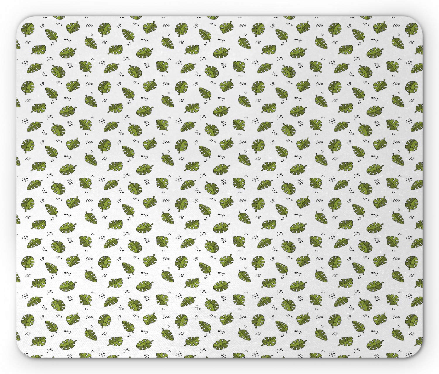 Ambesonne Philodendron Mouse Pad - Non-Slip Rubber Desk Mat with Leaf Pattern in Olive & Apple Green - Perfect for Office, Gaming & Home Computer Workstations