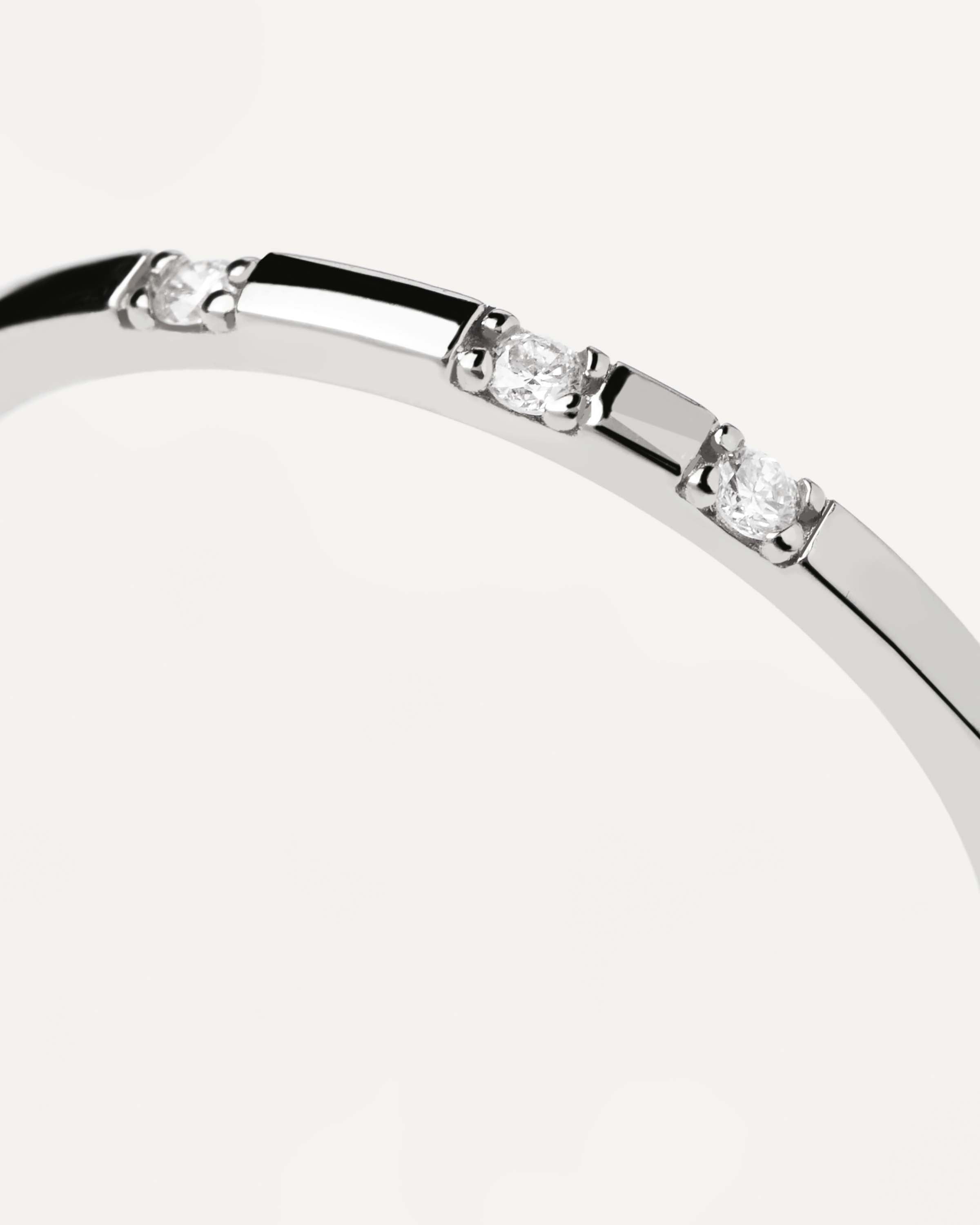 Elegant White Gold Frosty Diamond Ring for Women – Perfect for Weddings, Anniversaries & Special Occasions