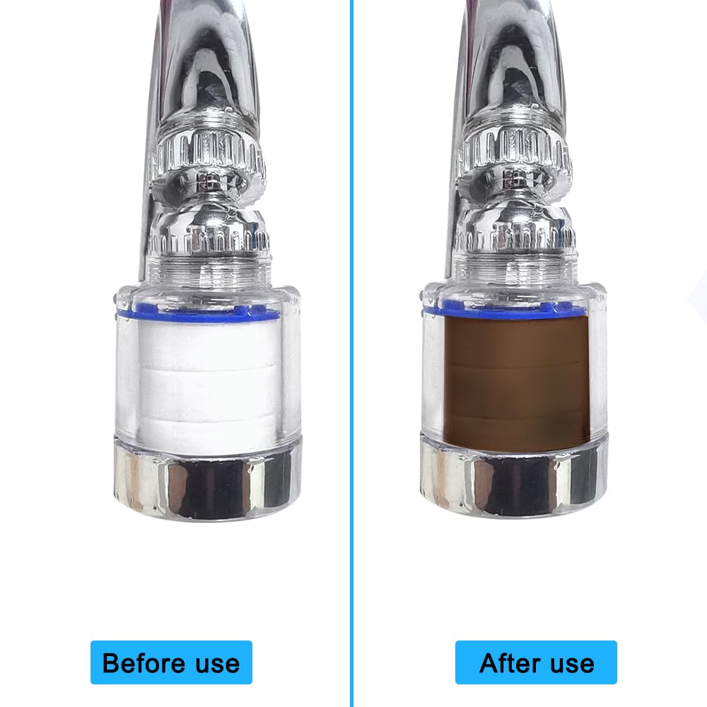 Sonku Universal 360° Rotating Bathroom Faucet Water Filter - 2 Pack for Sink, Kitchen & Home Use - Removes Impurities, Improves Water Quality