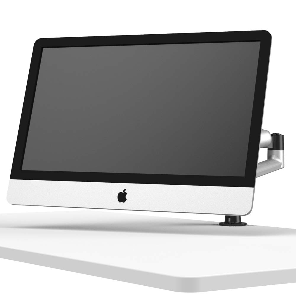 Continews 27-inch iMac Monitor Stand with 7-in-1 USB Hub & Adjustable Spring Arm Mount - Perfect for Home Office, Studio & Gaming Setup