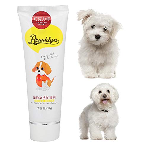 Non-Toxic Pet Hair Dye Cream - Safe Cat & Dog Hair Coloring Kit for Grooming | Hypoallergenic, Vivid Brown Color | Perfect for Pet Shows, Costumes & Creative Styling
