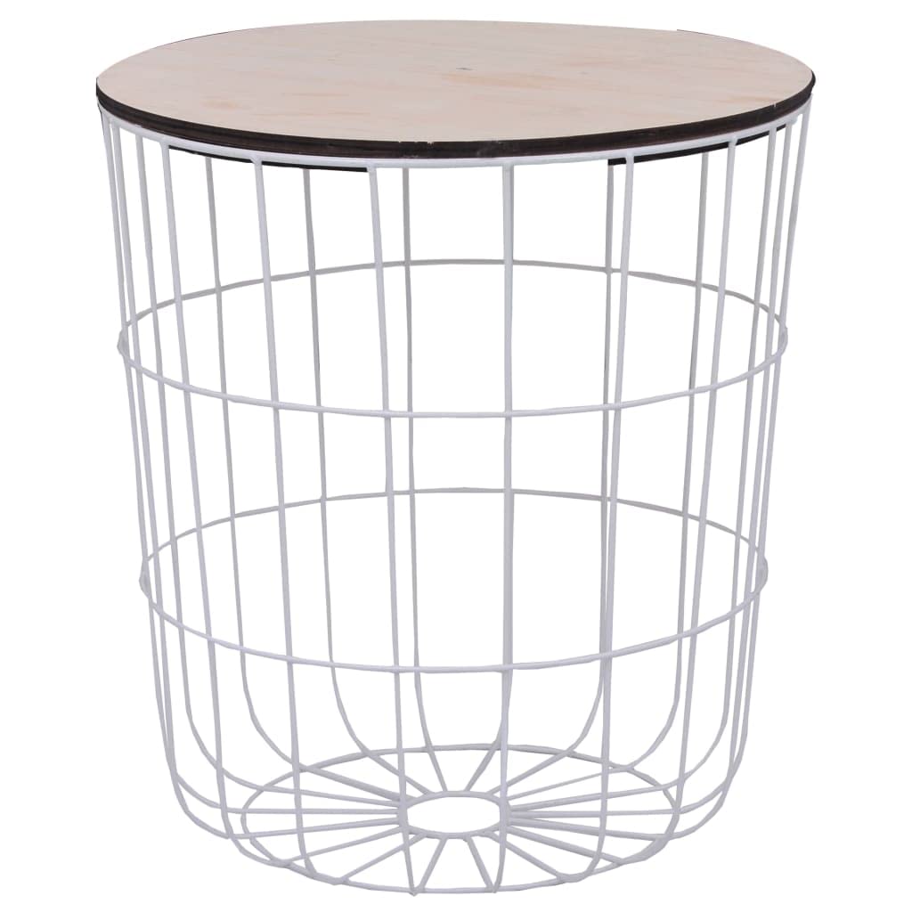 Modern White Coffee Table - 15.6 Inch Small Accent Table for Living Room, Bedroom, Office | Perfect for Holding Books, Decor & Coffee Cups