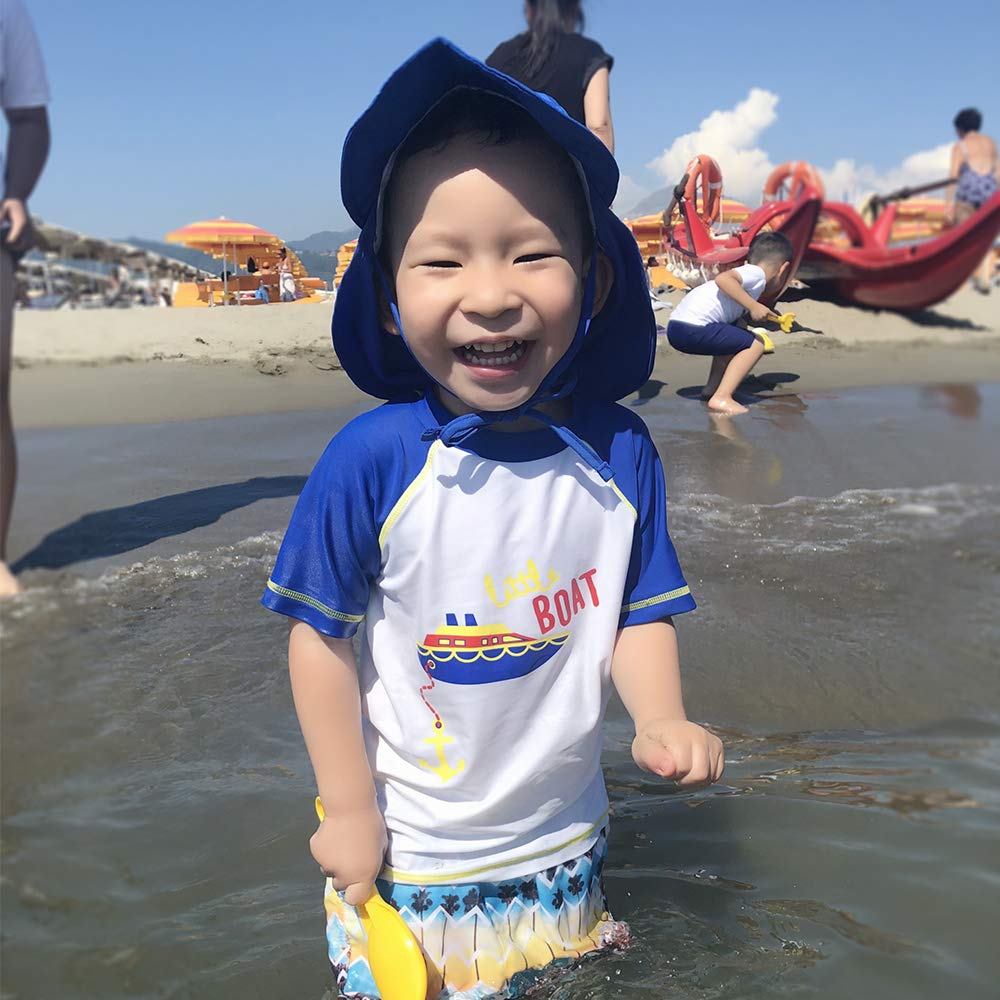 Baby Boys & Girls Sun Hat with UPF 50+ Protection - Adjustable Toddler Summer Beach Hat with Wide Brim for Outdoor Play, Pool, and Park Adventures