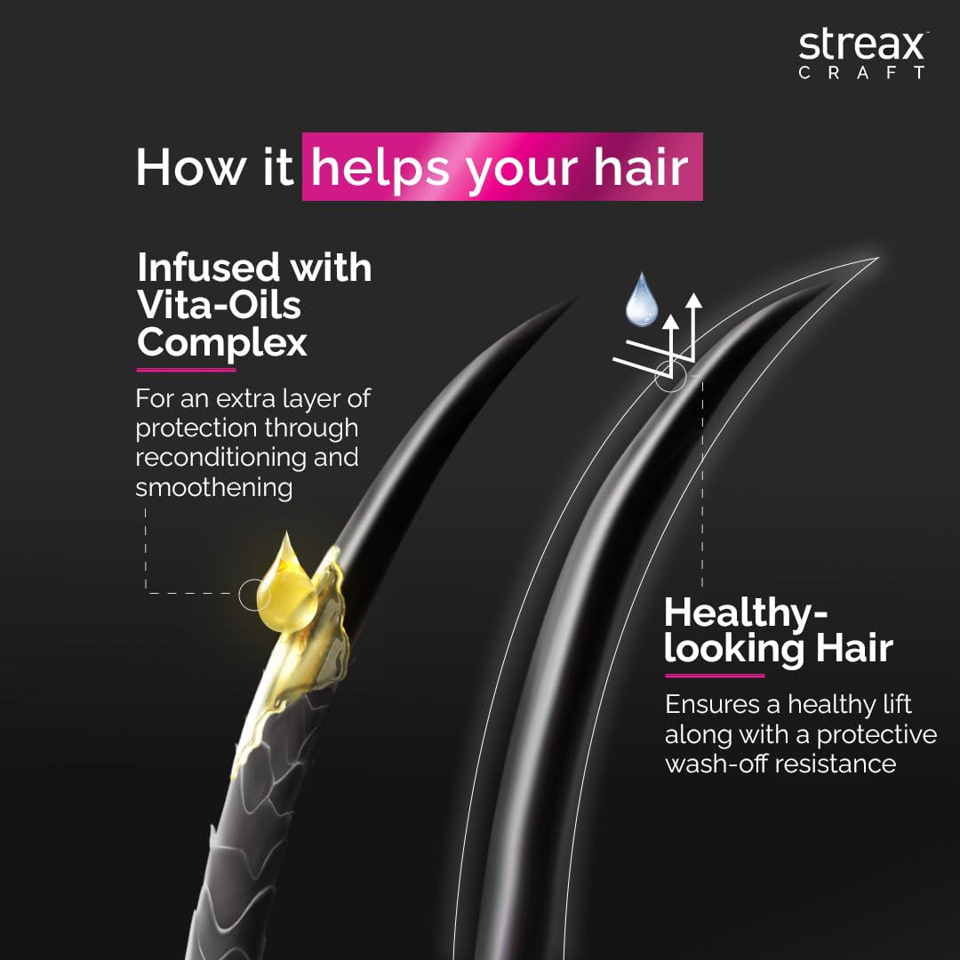Streax Craft Repair Hair Serum for Women - 100ml Vita-Oils Complex with Vitamin E, Avocado & Macadamia Oil - Deep Conditioning Treatment for Dry, Damaged Hair - Perfect for Daily Nourishment & Salon-Quality Results at Home