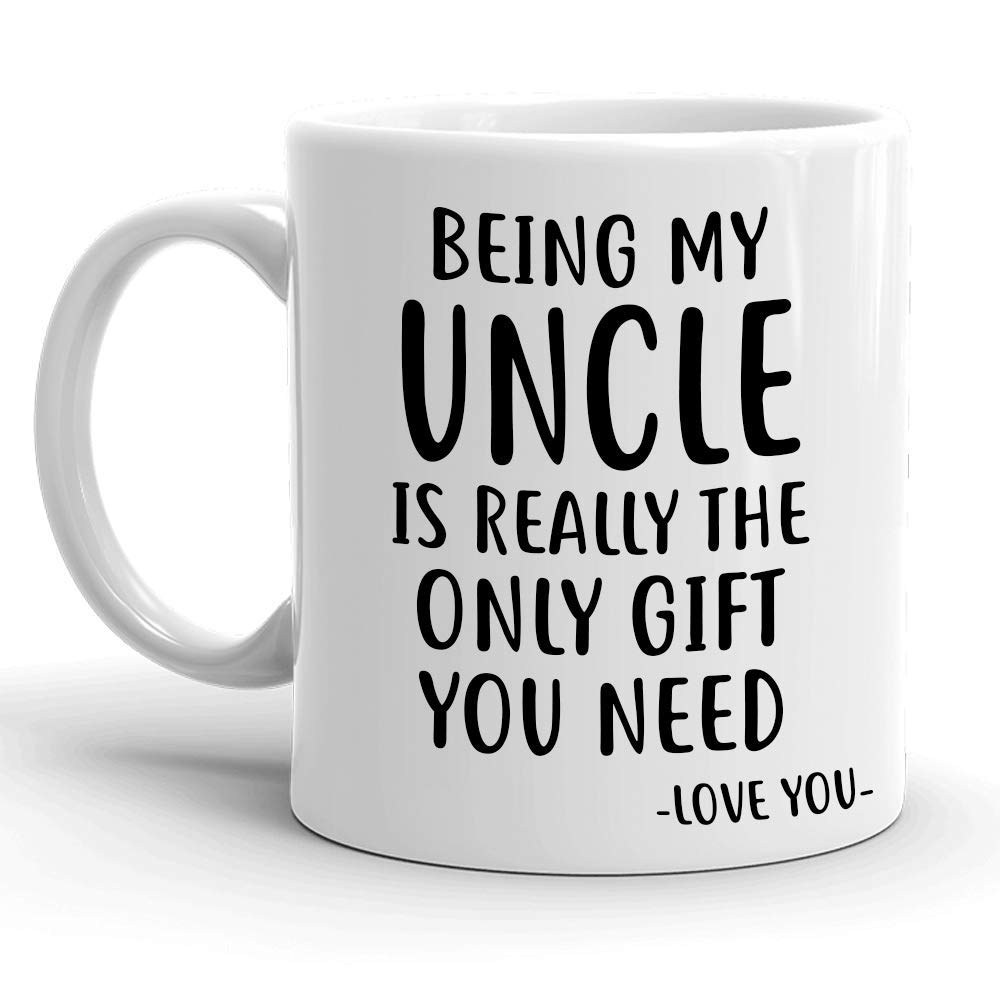 Funny Uncle Coffee Mug - Best Gift for Uncle from Nephew or Niece - 11oz Ceramic Cup for Coffee & Tea - Perfect Birthday & Christmas Present - Great for Office Use, Family Gatherings & Holiday Gifts