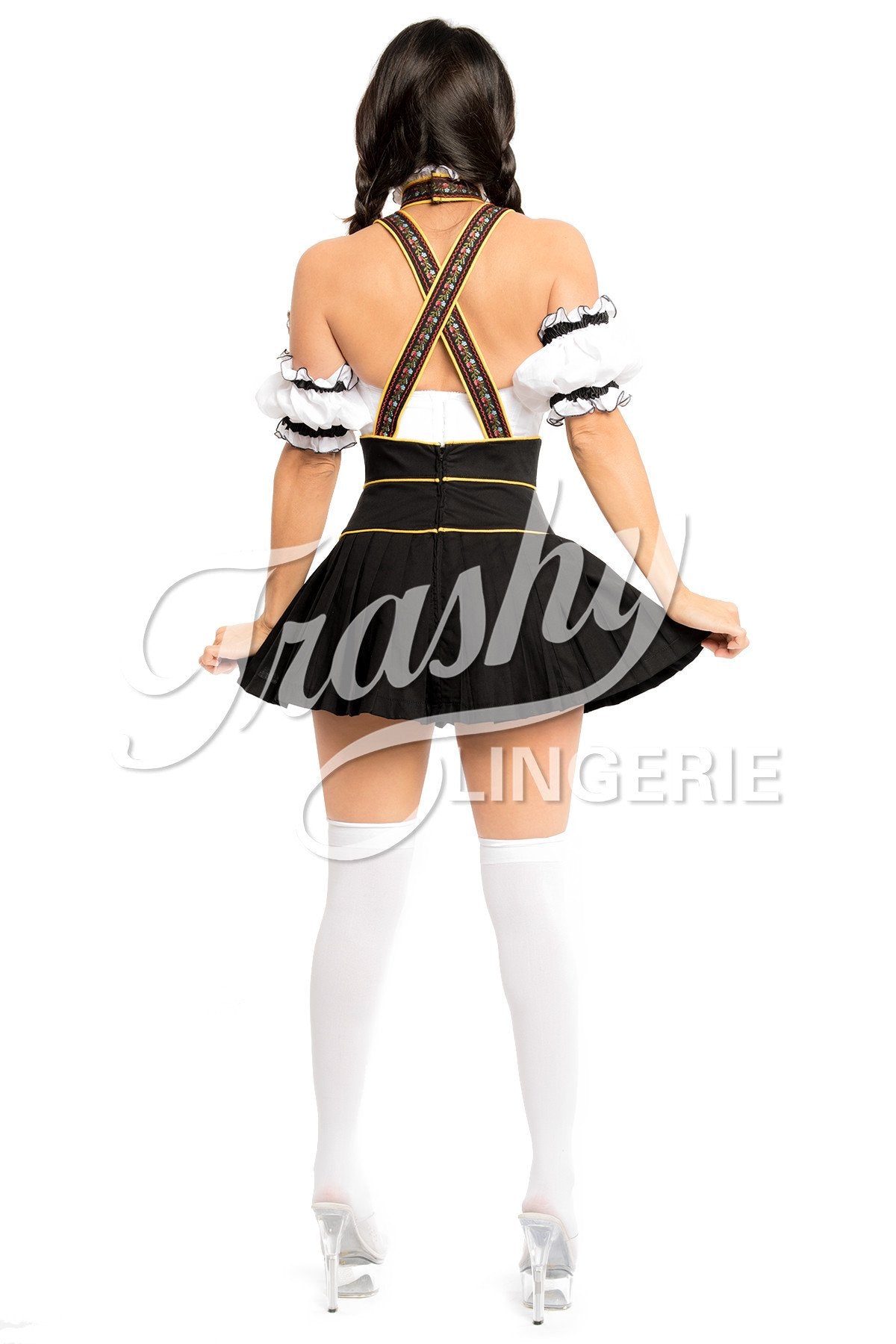 Authentic Lederhosen Skirt with Suspenders | Traditional Bavarian Oktoberfest Costume for Women | Perfect for Oktoberfest, Beer Festivals & German Cultural Events