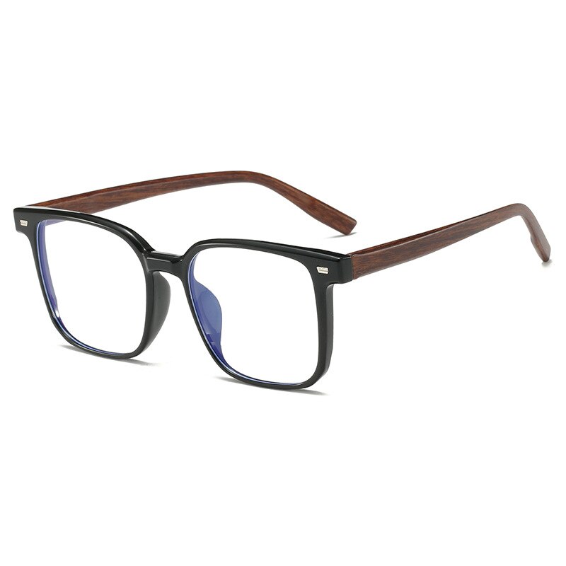 CCspace Men's Full Rim Square TR90 Titanium Eyeglasses 54484 - Lightweight & Durable Glasses for Work, Reading & Everyday Use