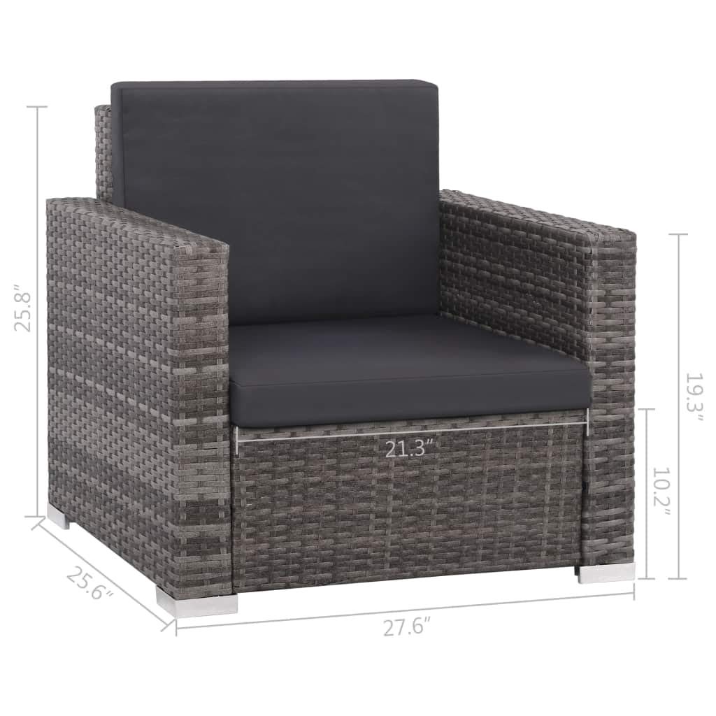 12-Piece Outdoor Patio Furniture Set - Modular Wicker Sofa & Dining Table with Cushions, Gray Poly Rattan - Fast Shipping | Perfect for Garden, Poolside & Backyard Relaxation