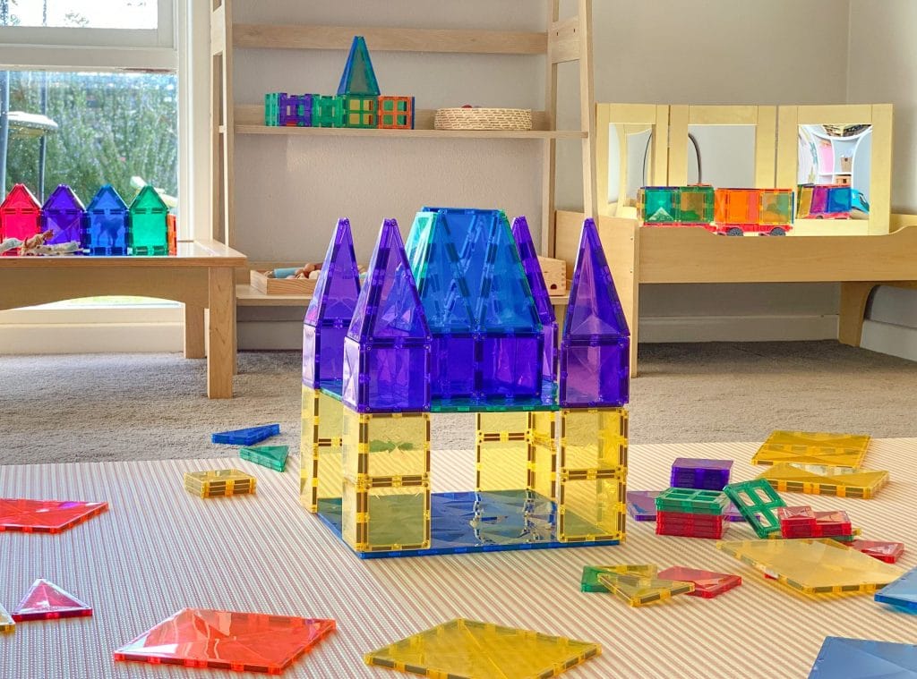 Connetix Magnetic Tiles - Rainbow Blue & Green Base Plates (2 Pack) | STEM Educational Toys for Kids | Perfect for Building, Learning & Creative Play