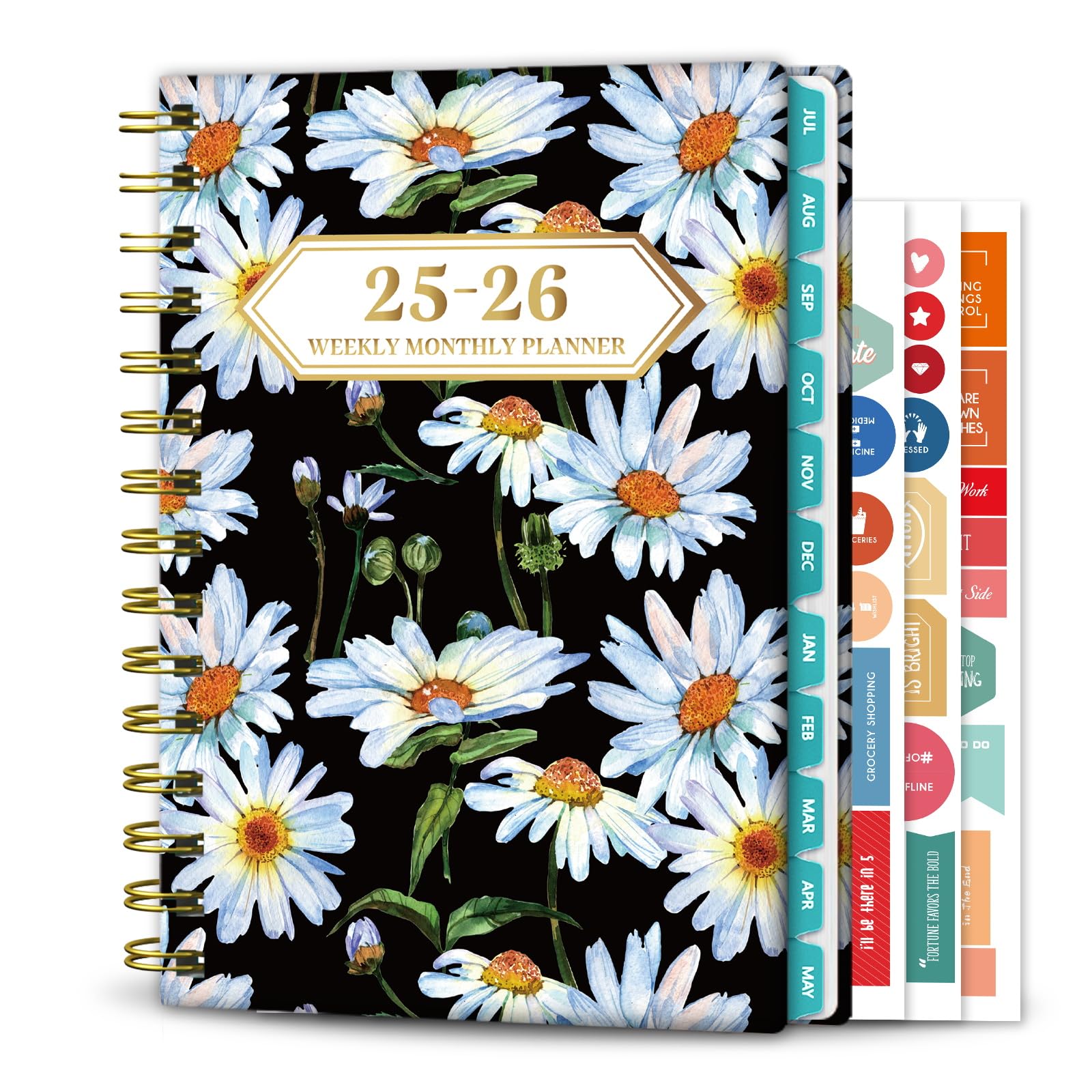2025-2026 Academic Planner - July 2025 to June 2026 Weekly Monthly Organizer with Stickers | 8.4