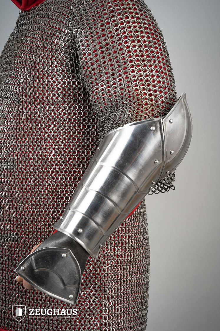 Champion Polished Bracers - Premium Quality Armor Bracers for Cosplay, LARP & Medieval Reenactment