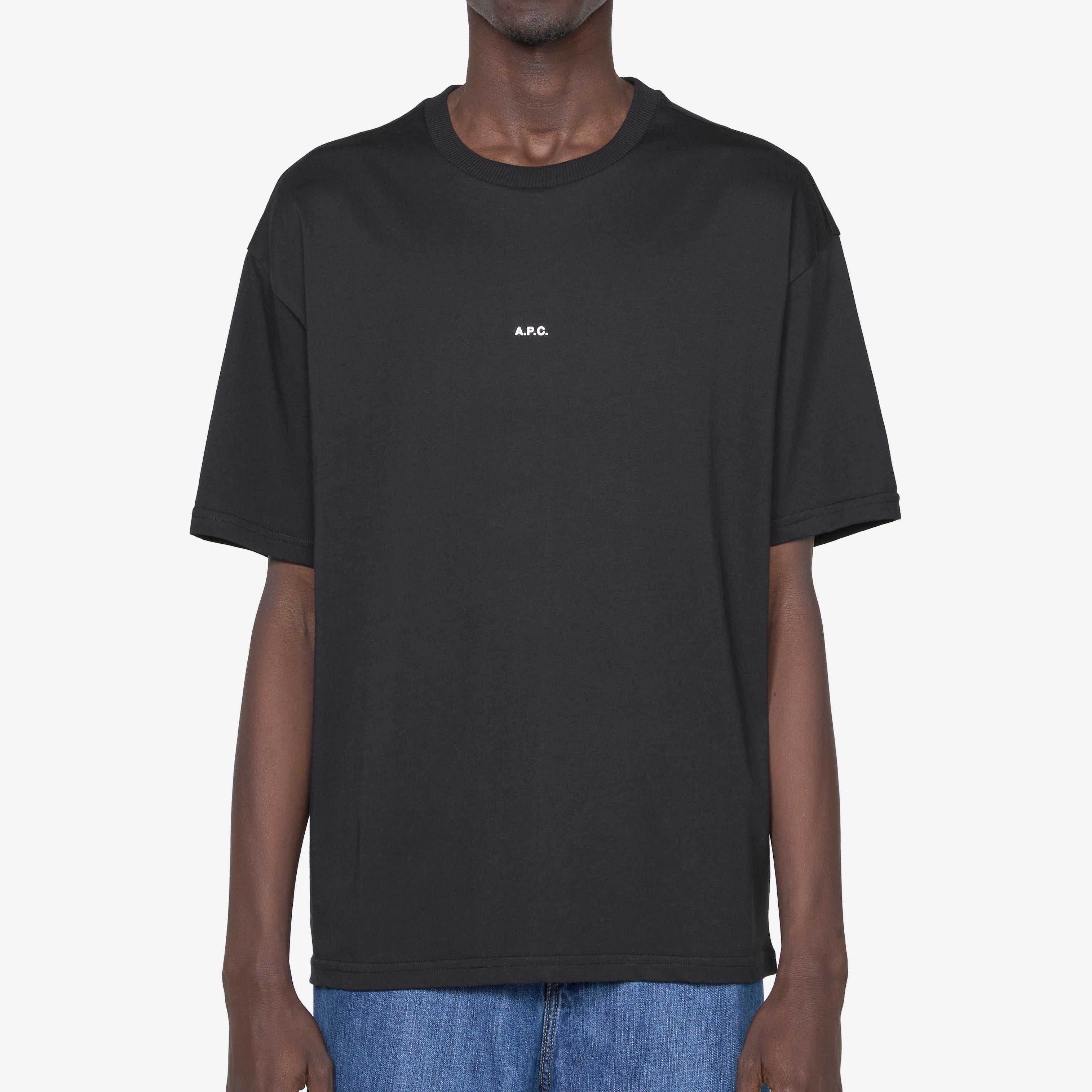 Boxy Micro Logo T-Shirt for Men & Women - Black & White | Casual Streetwear & Everyday Comfort
