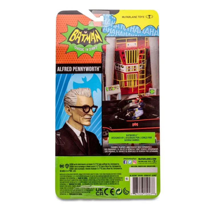 Vintage DC Comics Alfred Pennyworth Action Figure - Batman 66 TV Series Collectible Toy for Display & Gifts