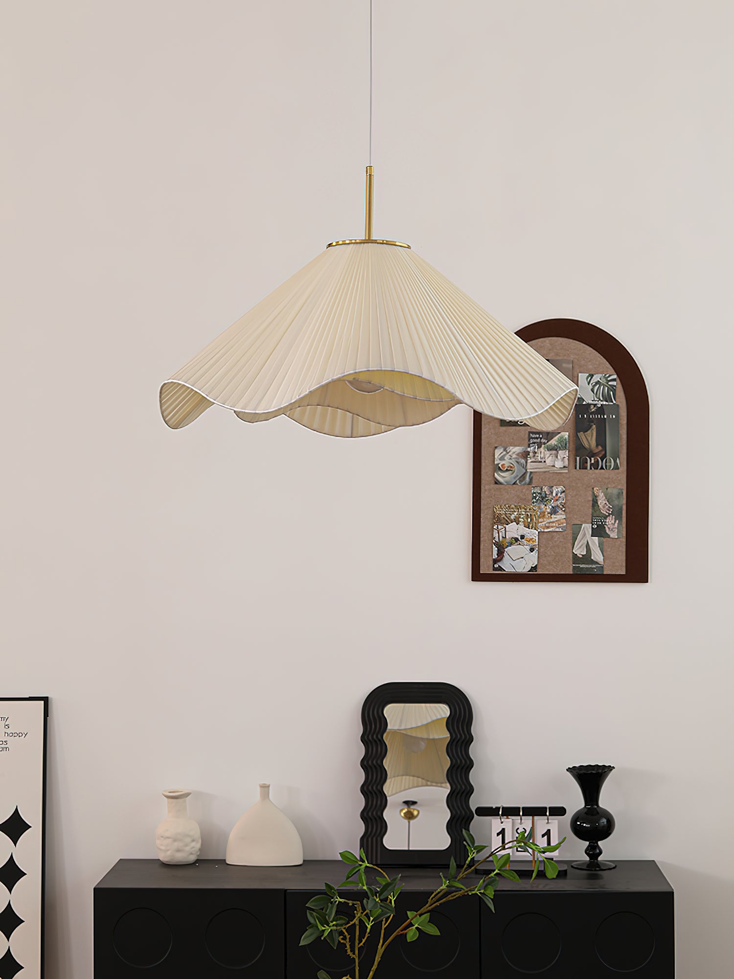 Elara Pendant Light - Modern Hanging Ceiling Lamp for Kitchen Island, Dining Room & Bedroom - Elegant Glass Shade with Gold Finish - Perfect for Home Decor & Interior Lighting