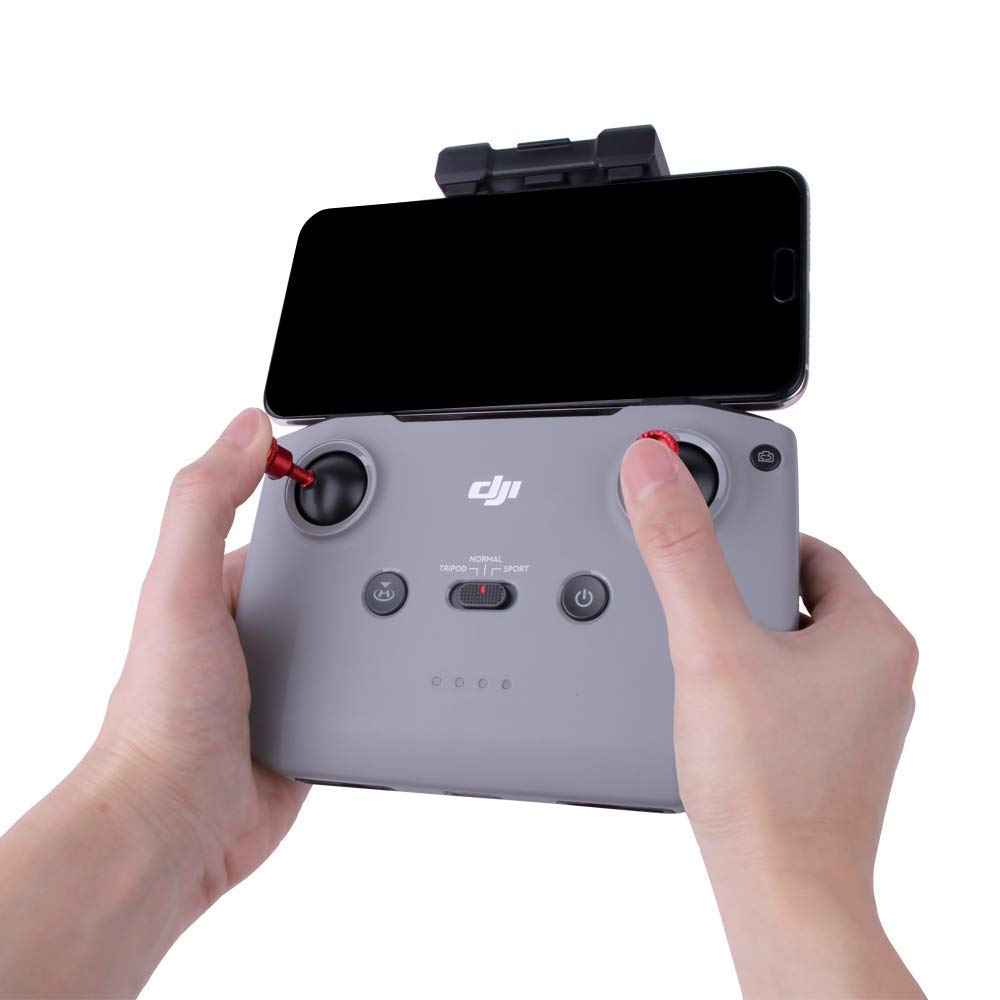 DJI Mavic 3 Air 2 / Mini 2 Thumb Rocker - CNC Aluminum Alloy Joystick for DJI Air 2S / Mavic 3 / Air 2 / Mini 2 Remote Controller (Red) - Perfect for Aerial Photography & Drone Control Accessories