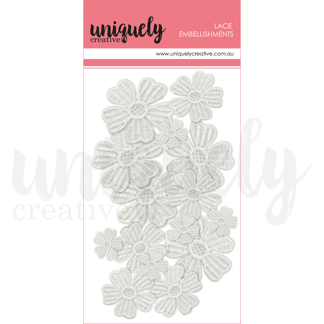 Mixed Lace Flowers for DIY Crafts, Wedding Decorations, and Hair Accessories - Handmade Floral Embellishments for Scrapbooking, Gift Wrapping, and Home Decor