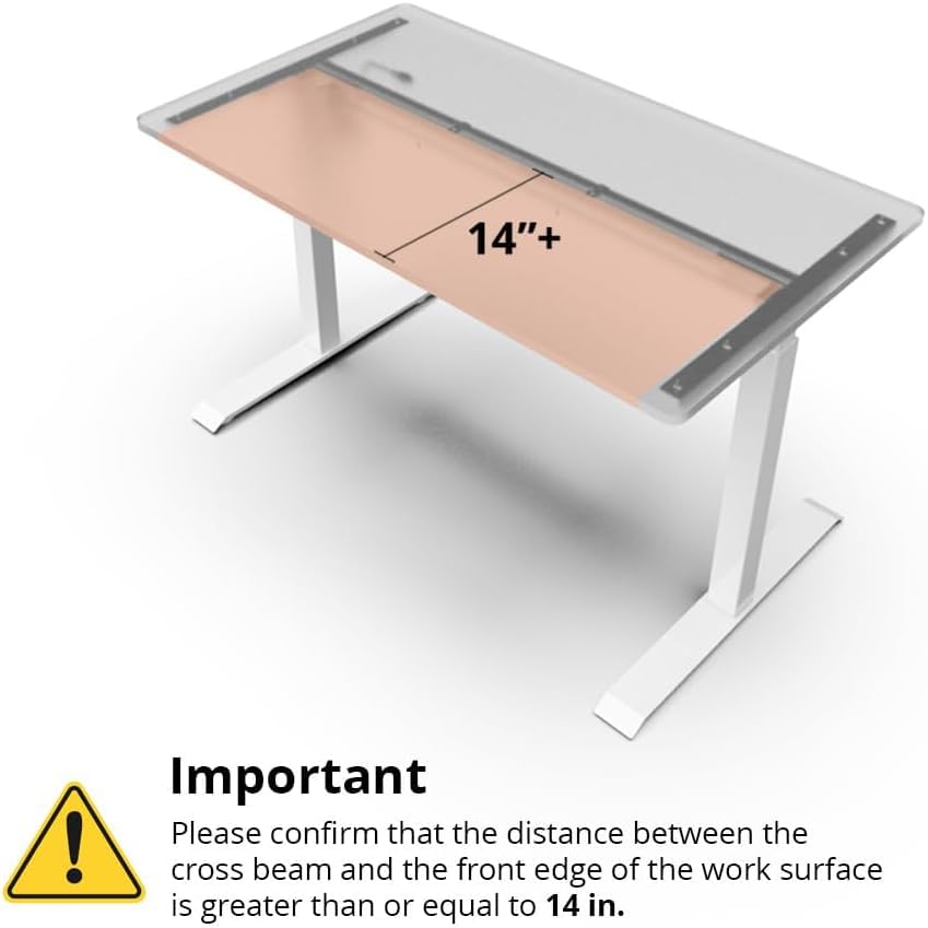 Under-Desk Drawer Organizer for Standing Desks | White Office Storage | Space-Saving Solution