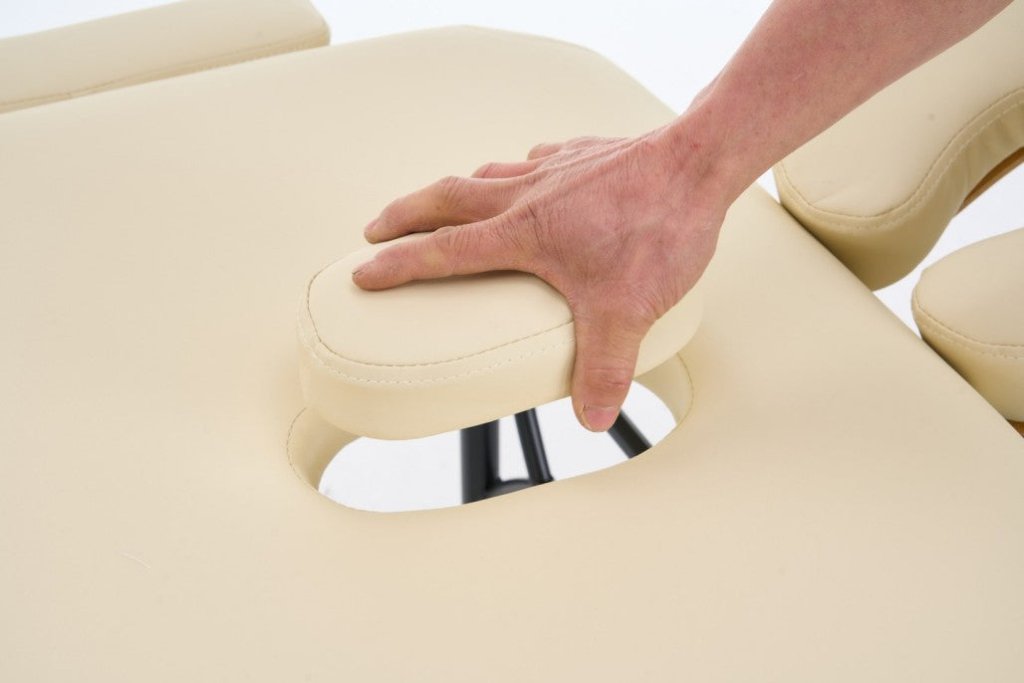 Greenlife Master 3-Section 5 Aluminum Portable Massage Table - Lightweight & Durable for Professional Therapists - Black/Cream (MTA132) - Perfect for Home Spa, Chiropractic Clinics & Mobile Massage Services
