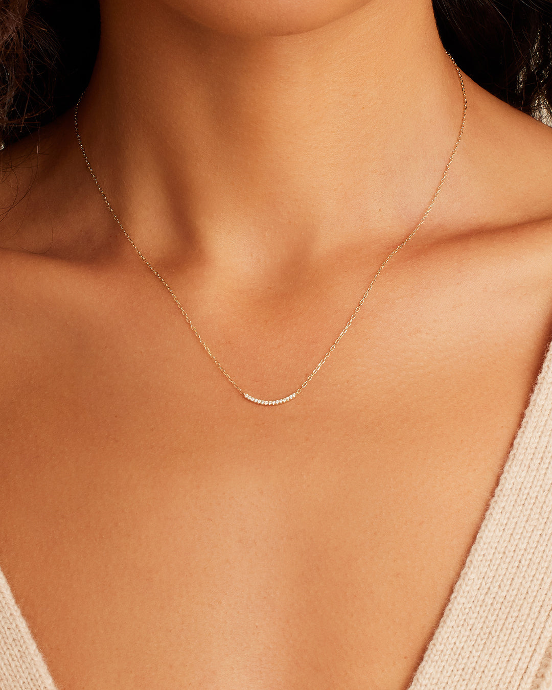 Diamond Taner Bar Mini Necklace - Elegant Gold Pendant for Women | Perfect for Everyday Wear, Date Nights & Special Occasions