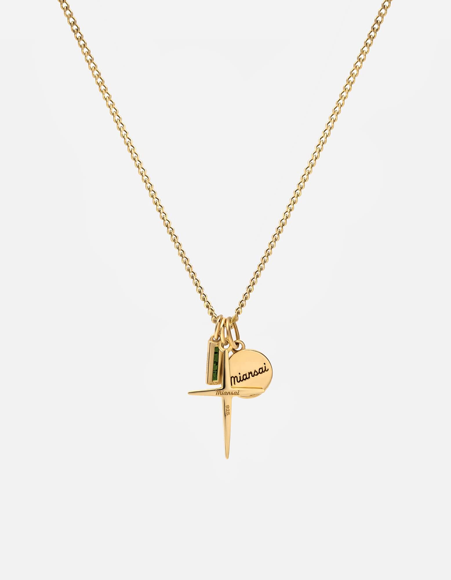Aegis Trilogy Agate Necklace in Gold Vermeil - Elegant Jewelry for Women, Perfect for Parties, Weddings & Everyday Wear