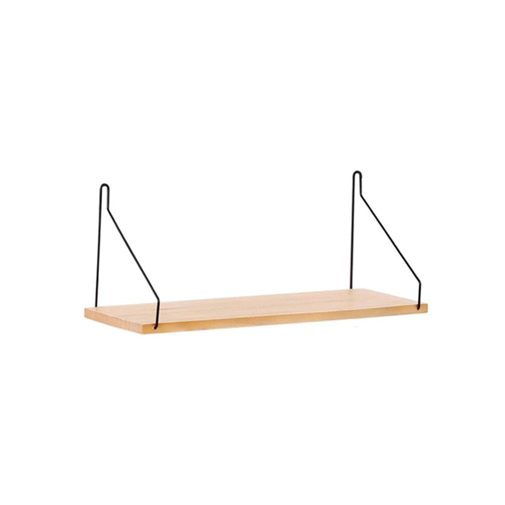 Happyyami Wooden Floating Shelf - Wall Mounted Storage Rack, Minimalist Wall Shelf for Home Organization - Living Room, Bedroom, Bathroom Decor - Size S - Perfect for Displaying Books, Plants & Decorative Items