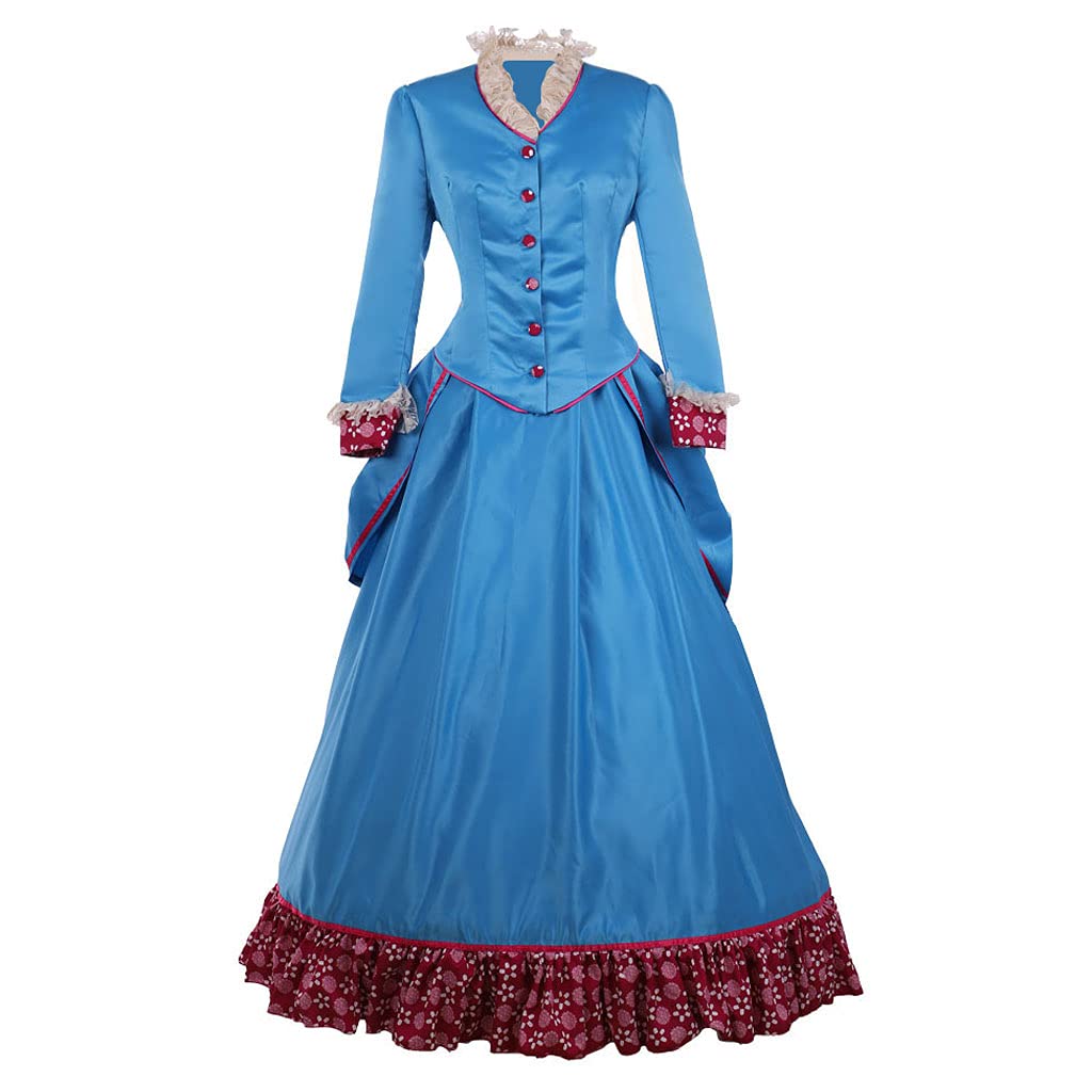 Victorian Bustle Dress - Vintage Civil War Ball Gown | Edwardian Cosplay Costume for Theater, Historical Reenactment & Halloween Parties