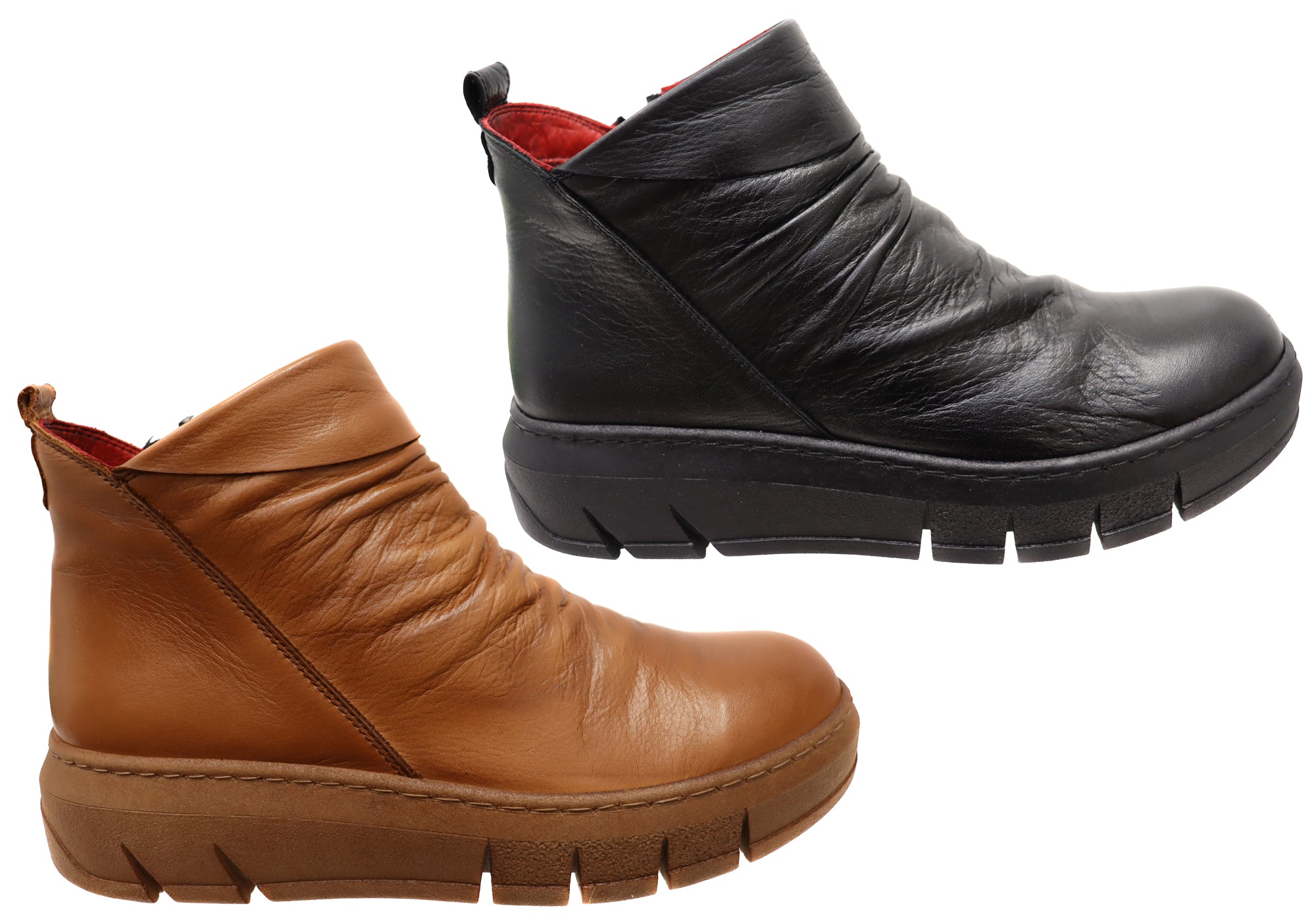 Orizonte Tempo Women's European Comfort Leather Ankle Boots - Stylish & Comfortable Casual Winter Shoes for Walking, Office & Travel